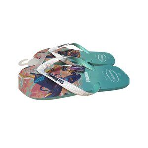 Havaianas Mens Fortnite Flip Flops Sandals Size 13 Aqua Blue Rubber NWT